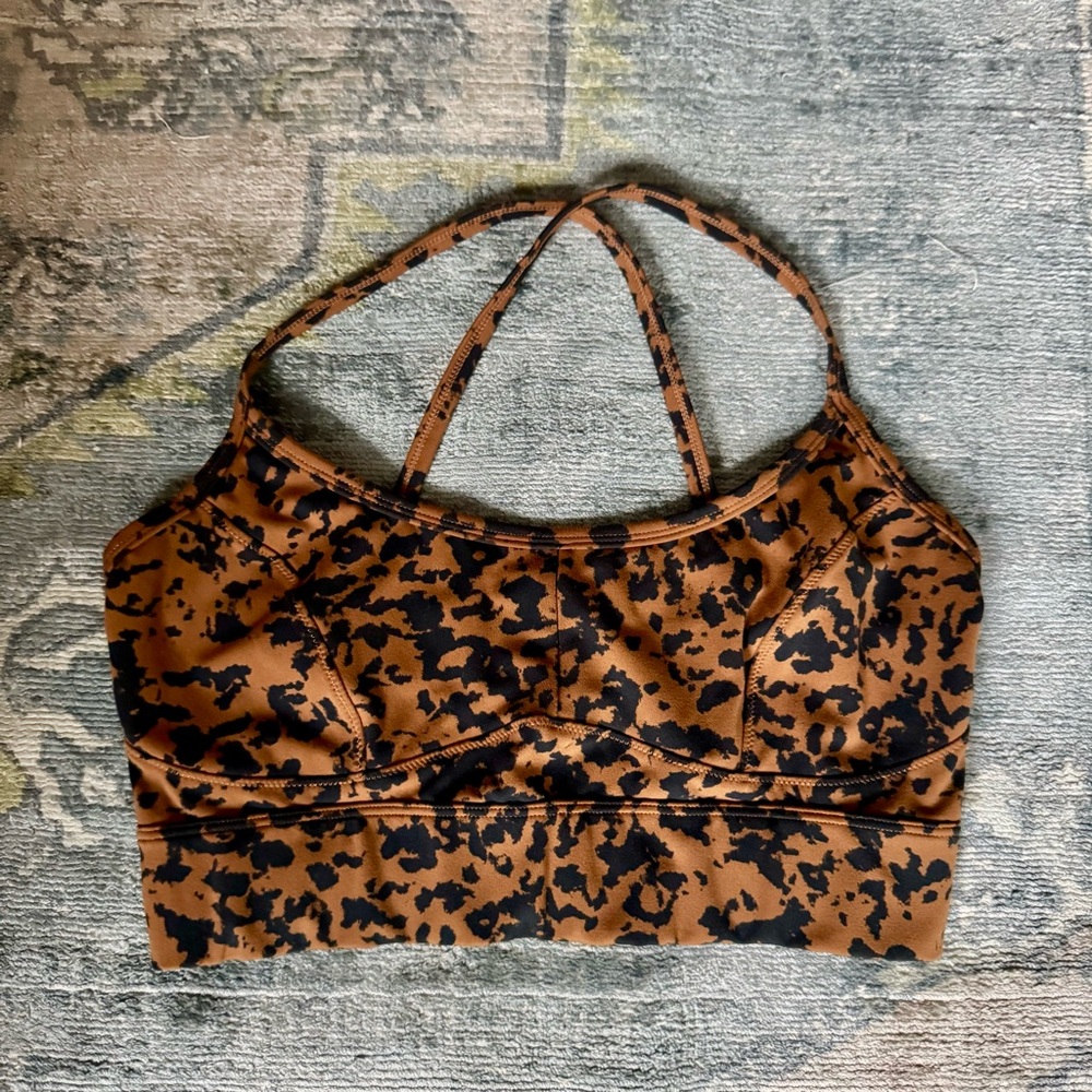Varley Leopard Print Women's Sports Bra Sz Medium